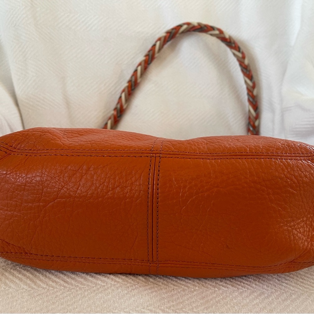 Brighton Orange Hobo Bag with Braided Handle - Picture 5 of 6